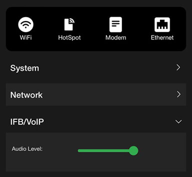 TVU One IFB/VoIP panel