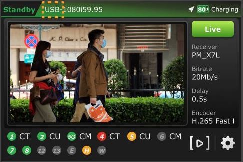 USB input source displayed