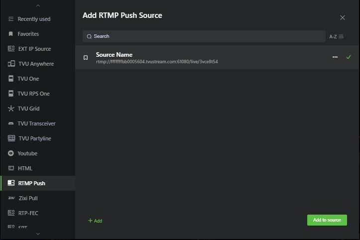 Add RTMP Push source 2
