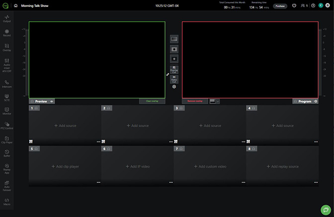 TVU Producer User Interface