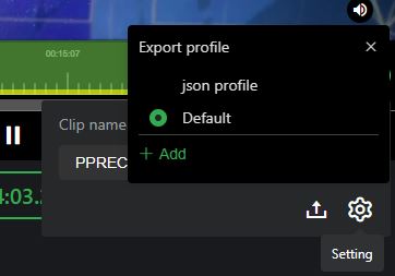 export file menu