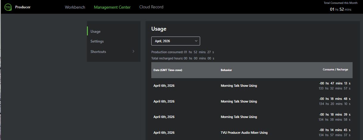 management center tab
