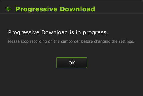 Progessive download in progress