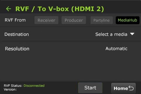 RVF - to v-box HDMI 2 Mediahub