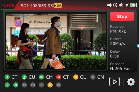 TVU one live status - SCTE 1