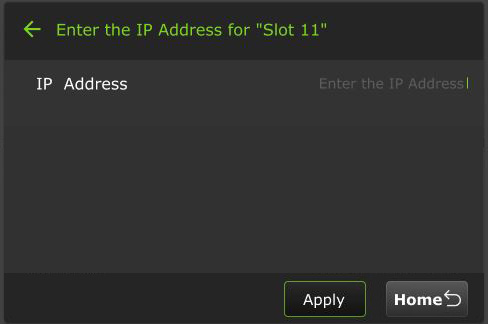 Ethernet Static enter IP
