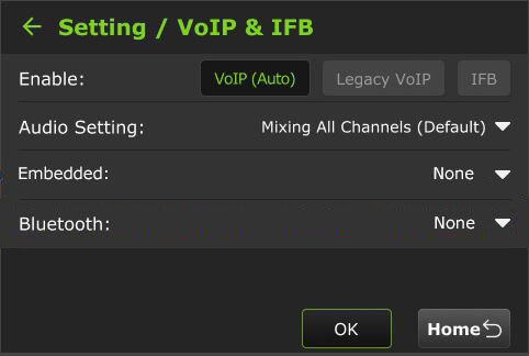 voip and IFB settings