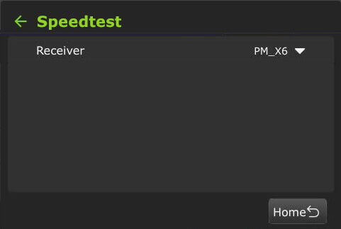 Speedtest select receiver