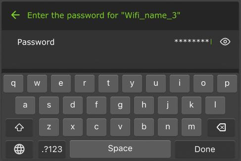 wifi enter password keyboard