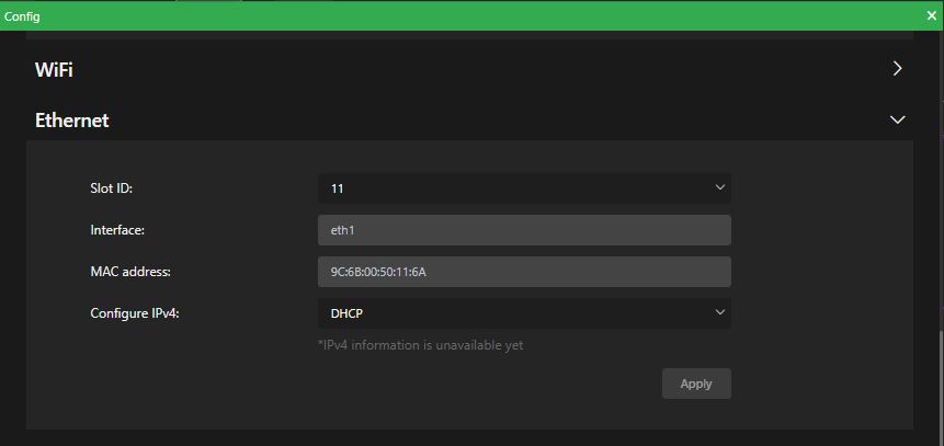 General Network Ethernet DHCP