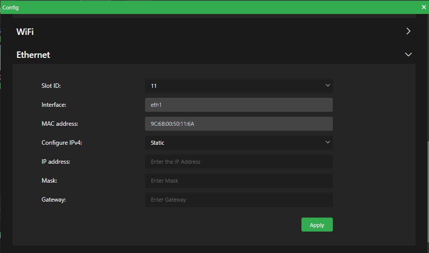 General Network Ethernet Static