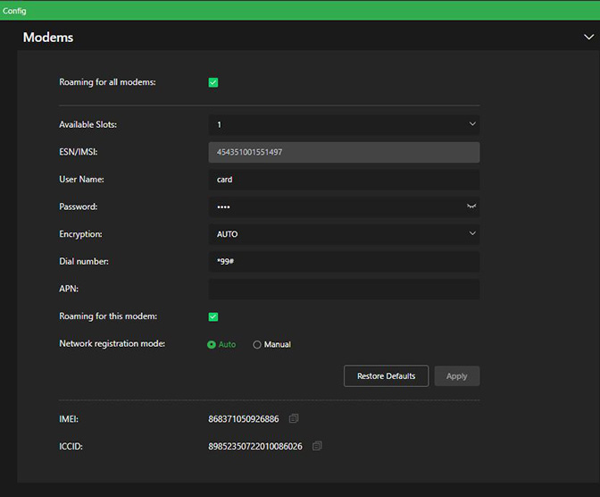 General Network Modems Auto