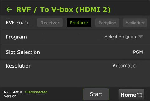 to v-box HDMI 2 Producer