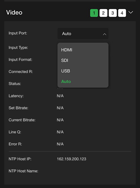 Select USB menu RPS One