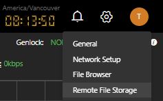 Settings Remote File Storage