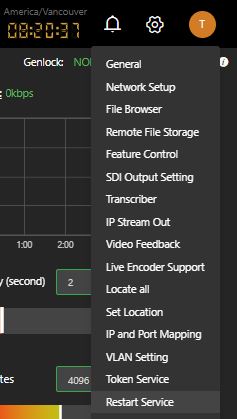 Settings Restart Service