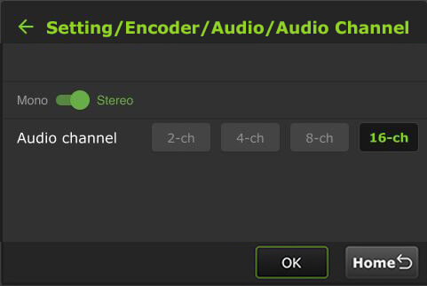 audio channel stereo 16ch