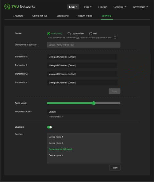 rps one 2 audio inputs