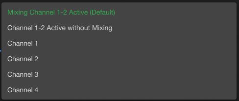 rps one 4 audio inputs menu