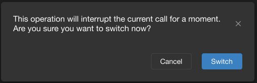 audio inputs warning