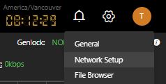 settings - Network setup