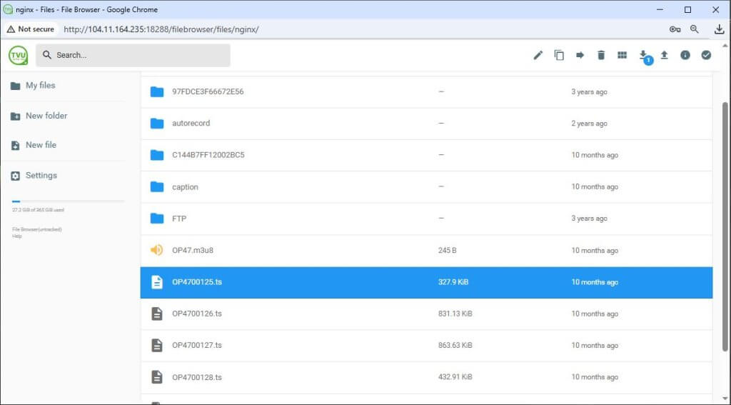 file browser interface