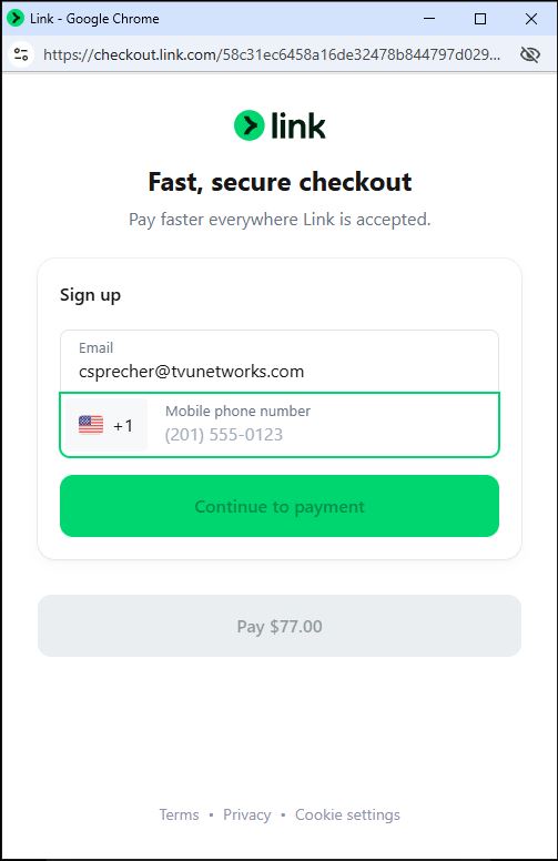 Buy more - Pay with Link