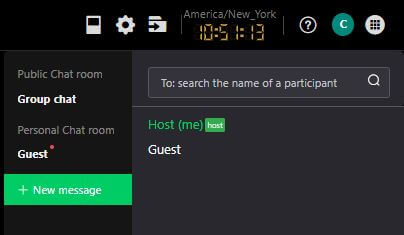 Chat panel - Incoming message indicator