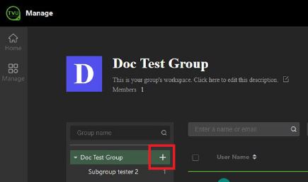 Creating a new subgroup