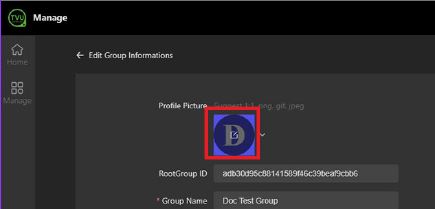 Edit Group Information window - Edit Profile Picture