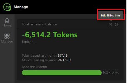 Edit billing information icon