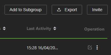 Export button