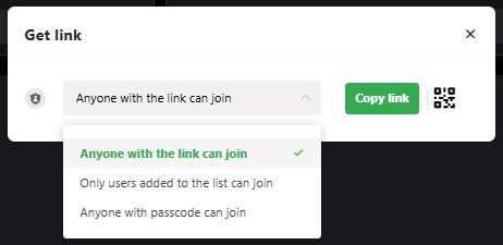 Get link window