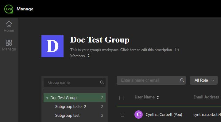 Group name selection - admin