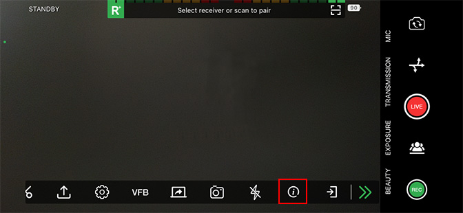 Info icon selected