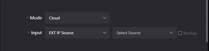 Mode selection - Cloud