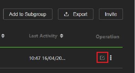 Operation column edit icon