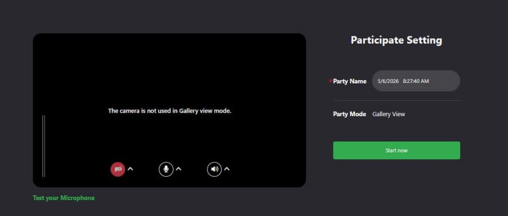 Participate Setting - Gallery View