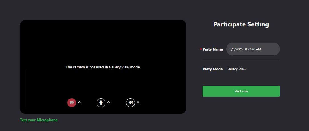 Participate Setting - Gallery View