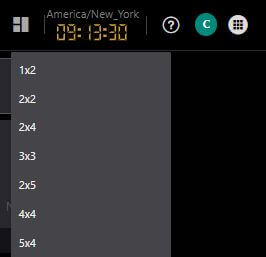 Partyline Mosaic mode layout menu