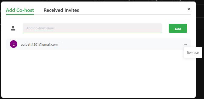 Removing a co-host