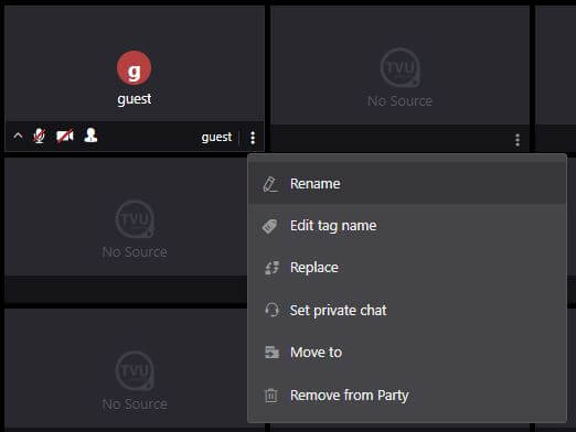 Rename participant
