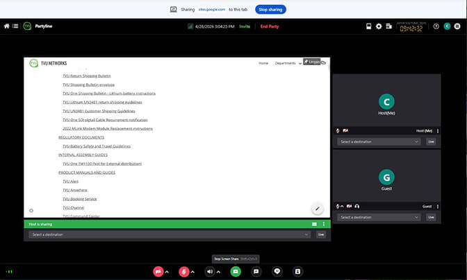 Screen share gallery view mode