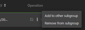 Subgroup settings - member