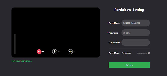 conference mode participate setting