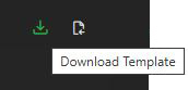 Account tab download template icon