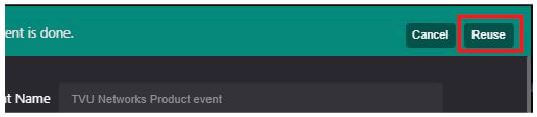 Create an event window - Reuse button