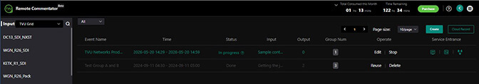 Event status - In progress