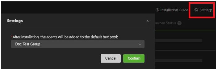 Box Pool Settings