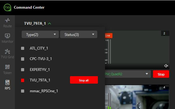 Receiver menu
